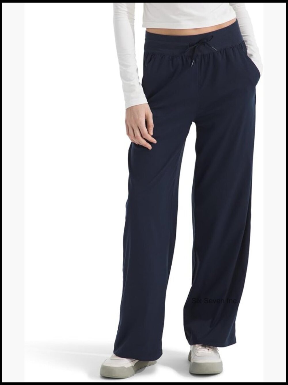 Wide Leg Pants with Moisture Management, Zip Pocket
